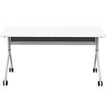 Safco Rumba Training Room Table, 24 x 60, Designer White (RBA6024FLSLDSWT)