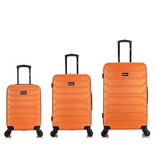 InUSA Trend Plastic 3-Piece Luggage Set, Orange (IUTRESML-ORA)