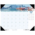 2024 House of Doolittle Coastlines 18.5 x 13 Monthly Desk Pad Calendar (1786-24)