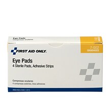 First Aid Only Sterile Eye Pads, 4/Box (7-002)