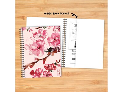 2024-2025 Willow Creek Cherry Blossom 6.5" x 8.5" Academic Weekly & Monthly Planner, Paper Cover, Multicolor (47439)