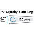 Avery 1/2 3-Ring View Binders, Slant Ring, White (17002)