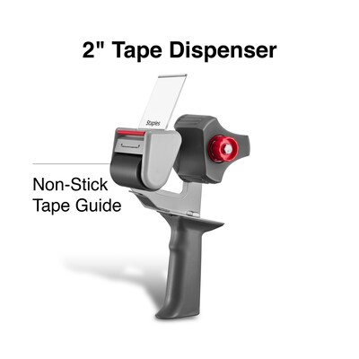 Staples 2 Packing Tape Dispenser, Gray (CW56464)