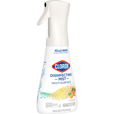 Clorox Disinfecting, Sanitizing and Antibacterial Spray Mist, Lemongrass Mandarin, 16 Fluid oz. (601