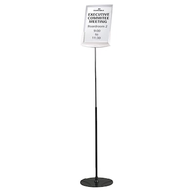 Durable Sherpa Infobase Sign Holder, 8.5" x 11", Anthracite Grey Acrylic (5589-57)