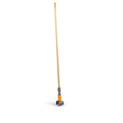 Coastwide Professional™ 60 Clamp Style Wood Wet Mop Handle, Plastic Head (CW61060-CC)