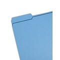 Smead File Folder, Reinforced 1/3-Cut Tab, Letter Size, Blue, 100/Box (12034)