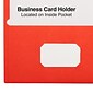 Staples Smooth 2-Pocket Paper Folder, Orange, 25/Box (50756/27535-CC)