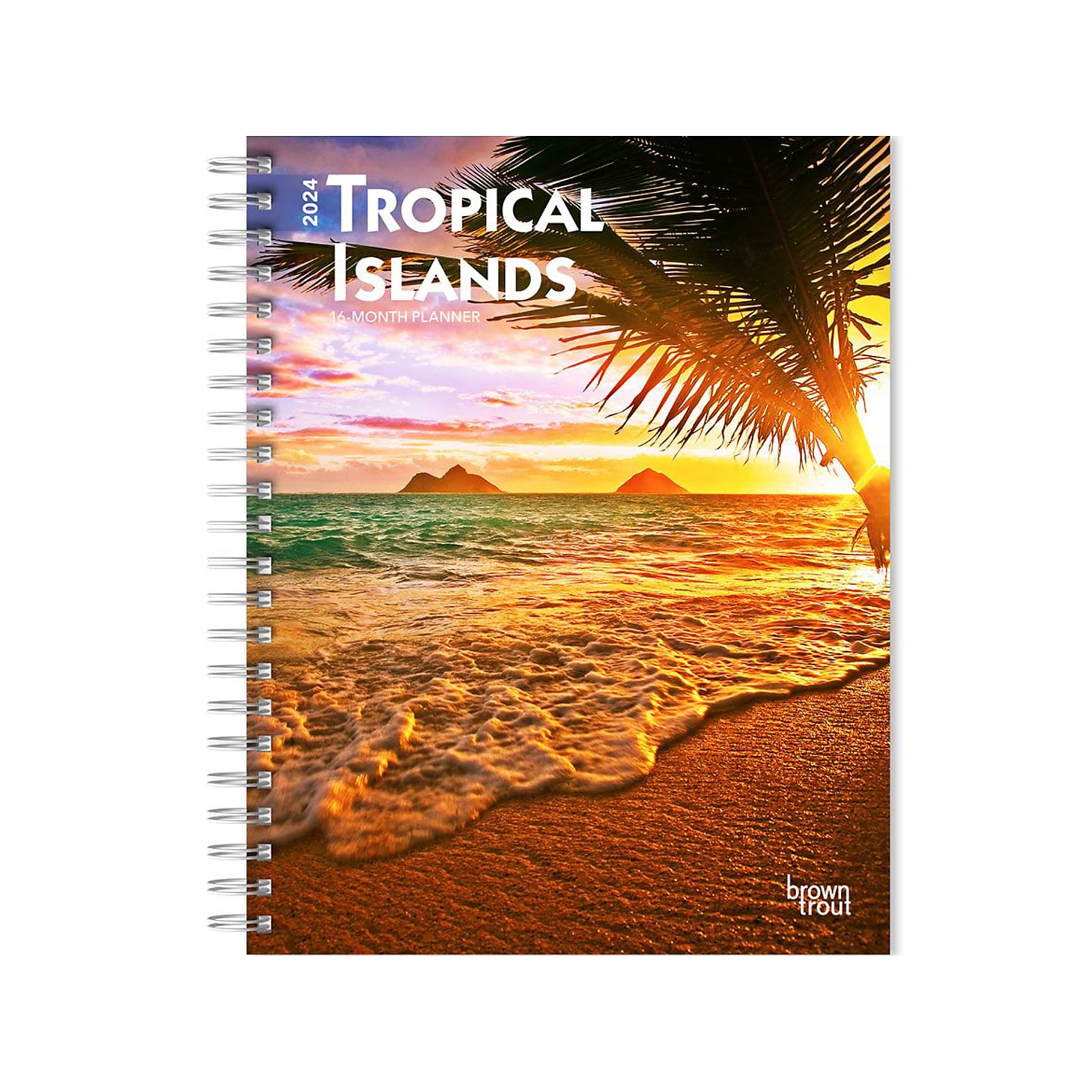 2024 BrownTrout Tropical Islands 6 x 7.75 Weekly & Monthly Engagement Planner, Multicolor (9781975468910)