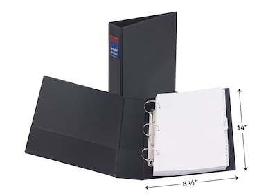 Avery Heavy Duty 2 3-Ring Non-View Binders, Black (AVE06401)