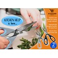 Better Kitchen Products Stainless Steel All Purpose Kitchen/Utility Scissors, 8.5, Black/Gray, Silv