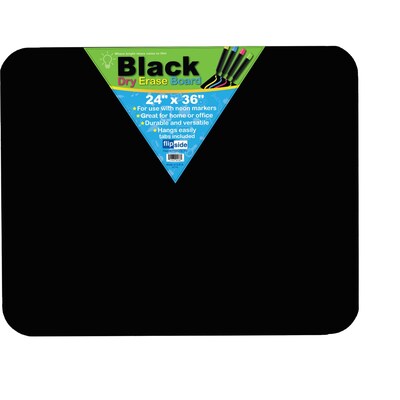 Flipside Black Dry-Erase Whiteboard, 3' x 2' (40088)