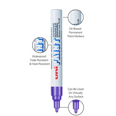 uni PAINT PX-20 Oil-Based Marker, Medium Tip, Violet (63606)