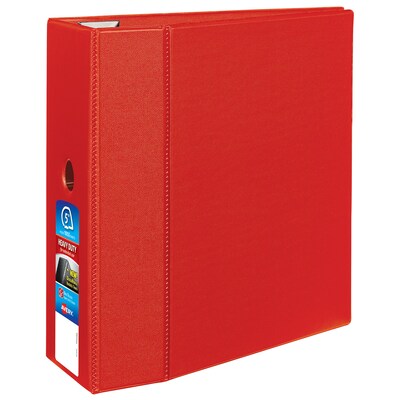 Avery Heavy Duty 5 3-Ring Non-View Binders, D-Ring, Red (79586)