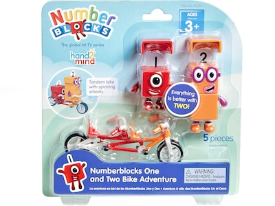 hand2mind Numberblocks One and Two Bike Adventure Playset, Red/Orange (95354)