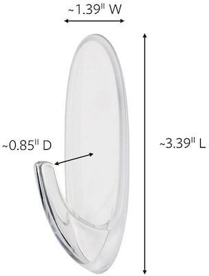 Command Outdoor Large Window Hook, Clear (17093CLR-AWES)