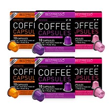 Bestpresso Intense Variety Assortment Coffee Nespresso Original Pods, 120/Carton (BST06106)