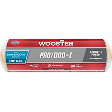Wooster Brush Pro/Doo-Z Roller Cover, 9, 0.38 Nap, White/Golden, Dozen (0RR6420090)
