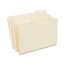 Quill Brand® Heavy-Duty 2-Ply File Folders, 1/3-Cut, Legal, Manila, 100/Box (715434)