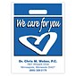Medical Arts Press® Medical Personalized 2-Color Bags; 9 x 13", We Care for You/Blue Heart, 100 Bags, (53175)