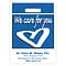 Medical Arts Press® Medical Personalized 2-Color Bags; 9 x 13, We Care for You/Blue Heart, 100 Bags