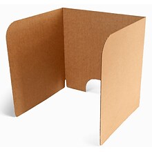 Classroom Products Foldable Cardboard Freestanding Privacy Shield, 20H x 20W, Kraft, 20/Box (2020