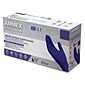 Ammex Professional Series Powder Free Nitrile Exam Gloves, Latex Free, Medium, Indigo, 100/Box (AINPF44100)
