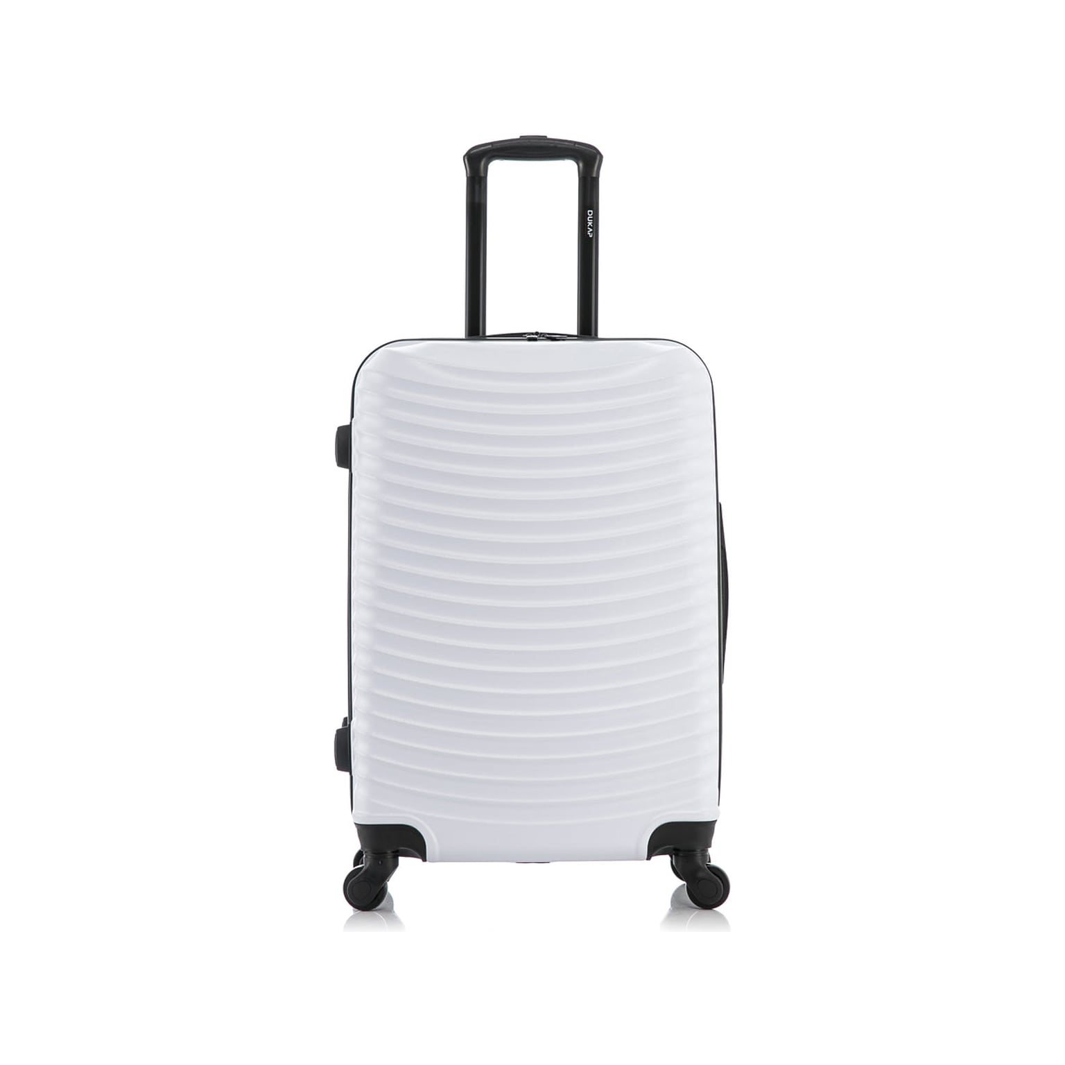 DUKAP Adly 25.39 Hardside Suitcase, 4-Wheeled Spinner, White (DKADL00M-WHI)