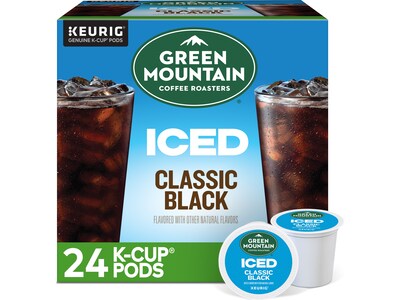 Green Mountain Coffee Roasters Classic Black Iced Coffee Keurig® K-Cup® Pods, Medium Roast, 24/Box (
