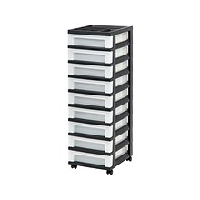 Iris 9-Drawer Standalone Storage, Black/Translucent White (585005)