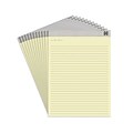 TRU RED™ Notepads, 8.5 x 11.75, Wide Ruled, Canary, 50 Sheets/Pad, 12 Pads/Pack (TR57381)