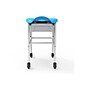 Luxor Plastic/Steel Adjustable-Height Classroom Stool with Wheels and Storage, Blue/White (MBS-STOOL-2)