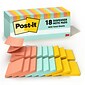 Post-it Pop-up Notes, 3" x 3", Beachside Café Collection, 100 Sheet/Pad, 18 Pads/Pack (MMMR33018APCP)