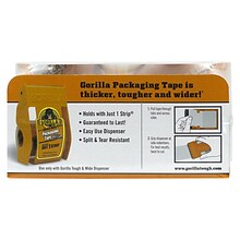 Gorilla Heavy Duty Tough & Wide Packaging Tape Refill, 2.88 x 30 yd., Clear, 2 Rolls/Pack (6030402)