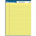 Quill Brand® Standard Series Ruled Legal Pad 8-1/2x11; Wide Ruled, Canary Yellow, 50 Sheets/Pad, 72 Pack