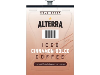Alterra Cinnamon Dolce Iced Coffee, Flavia Freshpack, Dark Roast, 90/Carton (48061)