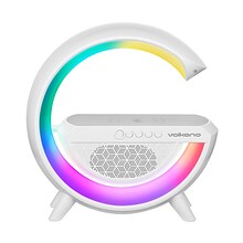 Volkano 5W G Speaker with 17 LED Lights, 5W Wireless Charger and LED Screen Display