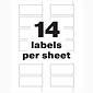 Avery Destructible Laser Asset Tag Labels, 1-1/4" x 2-3/4", White, 14 Labels/Sheet, 8 Sheets/Pack, 112 Asset Tags/Pack (60537)