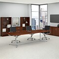 Bush Business Furniture 120W x 48D Boat Shaped Conference Table with Metal Base, Hansen Cherry (99TB