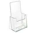 Azar® Counter Trifold Brochure Holder, Clear, 50/Pack