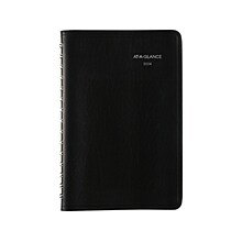 2024 AT-A-GLANCE DayMinder 5 x 8 Daily Appointment Book, Black (SK44-00-24)