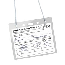 Avery Secure Top Heavy Duty Hanging Style Name Badge Holders, 3 x 4, Clear Landscape Holders, 100/