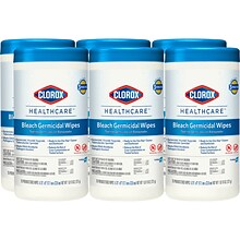 Clorox Healthcare Disinfecting Wipes, Clean Scent, 70 Wipes/Canister, 6/Carton (CLO35309CT)