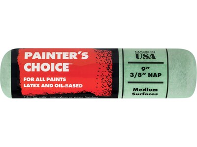 Wooster Brush Painter's Choice Paint Roller Cover, 9"L, 0.38" Nap, Dozen (00R3370090)