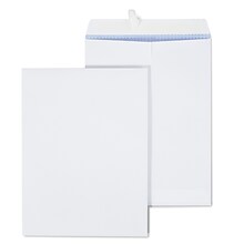 Staples Self Seal Security Tinted Catalog Envelopes, 9 x 12, White, 100/Box (21574)