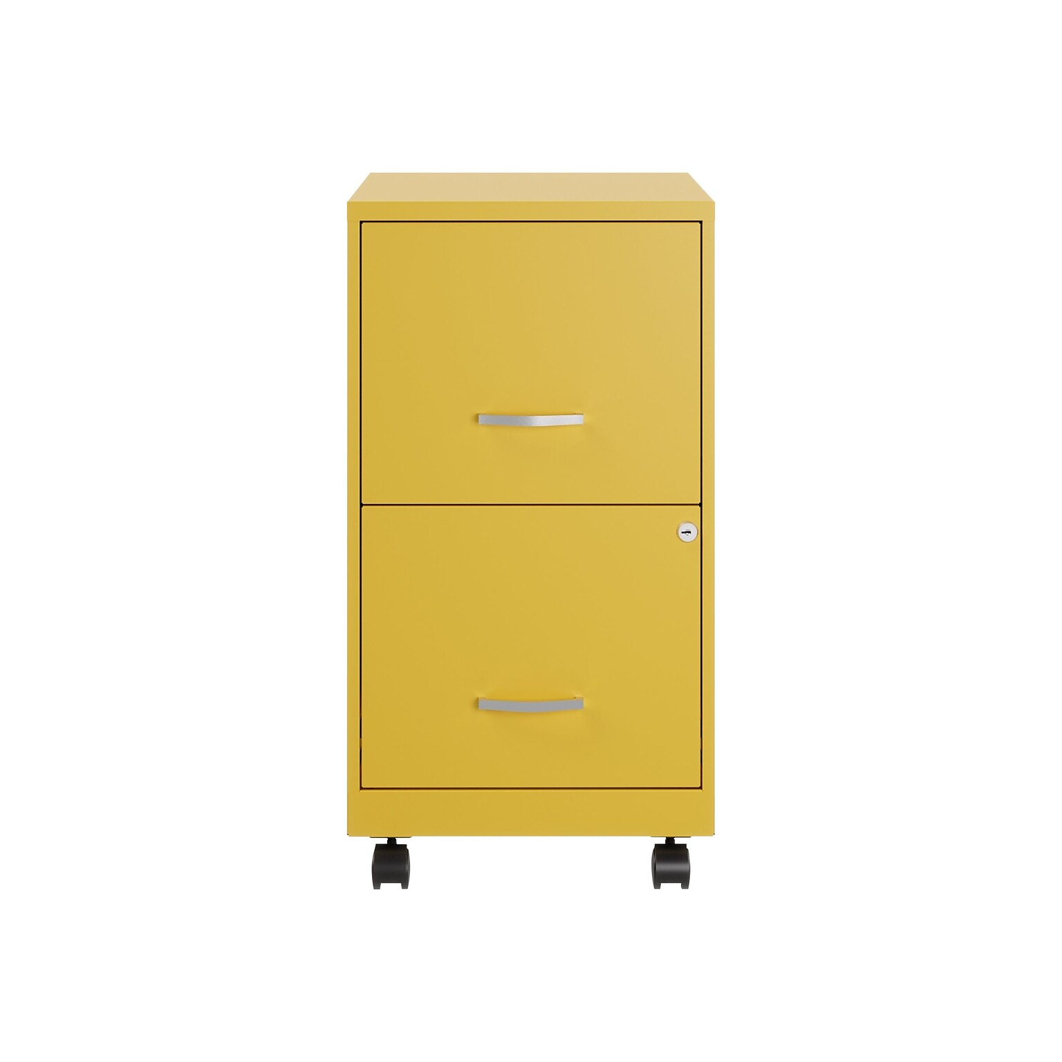 Space Solutions SOHO Smart File 2-Drawer Mobile Vertical File Cabinet, Letter Size, Lockable, Goldfinch (25276)