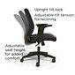 Staples® Essentials Ergonomic Fabric Swivel Task Chair, Black (UN59380)