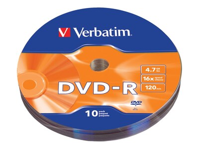 Verbatim DVD-R, 16x, 4.7GB, 10/Pack (97901)