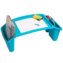 Mind Reader 10.75 x 22.25 Plastic Kids Lap Desk Activity Tray, Blue (KIDLAP-BLU)