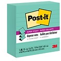 Post-it Super Sticky Notes, 4 x 4, Assorted Collection, Lined, 90 Sheet/Pad, 5 Pads/Pack (R440WASS